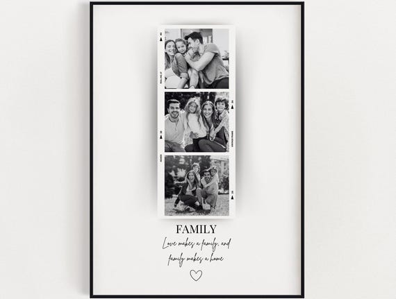Personalized Family Photo Art Print, Custom Gift