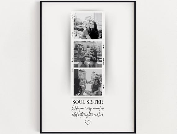Personalised Soul Sister Photo Print, Best Friend Gift