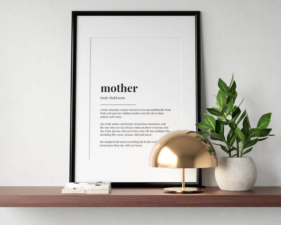 Mother Definition Quote Art Print, Gift For Mom - Image 2