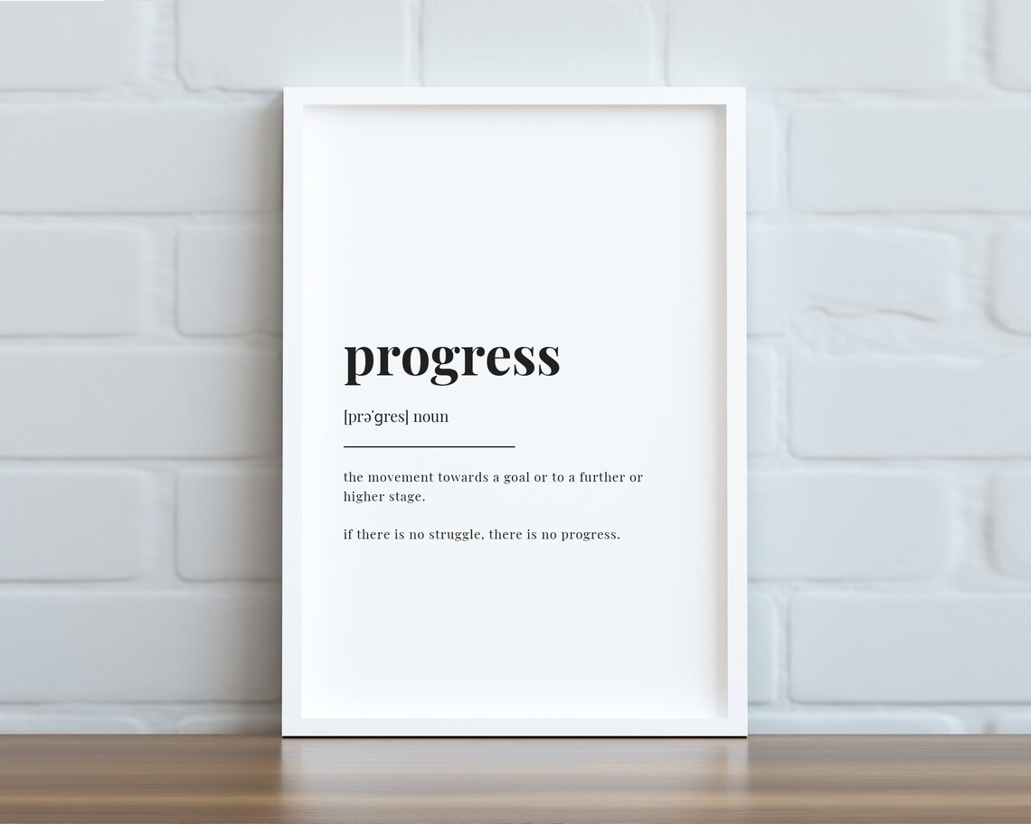 Progress Definition Quote Print, Office Decor - Image 2