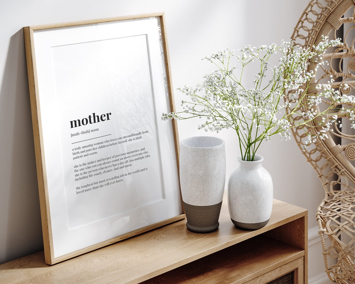 Mother Definition Quote Art Print, Gift For Mom - Image 3