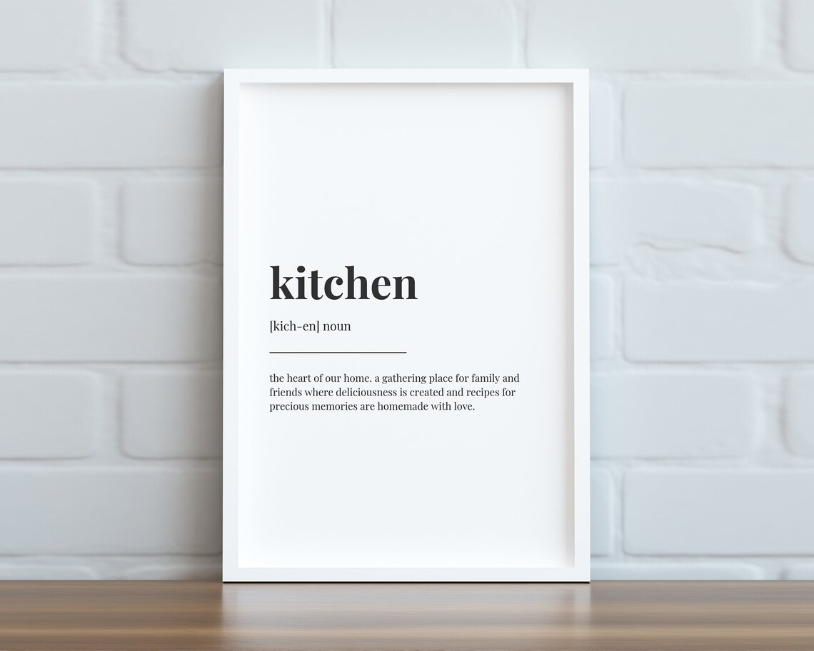 Kitchen Definition Quote, Typography Wall Art - Image 3