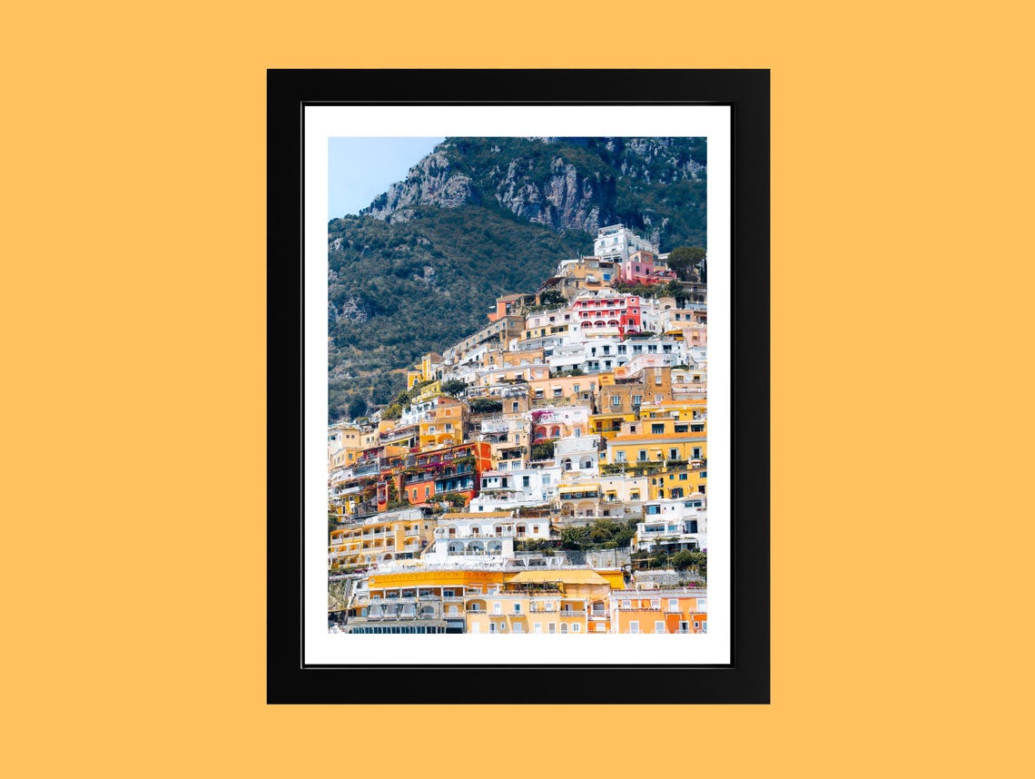 Positano Amalfi Coast Colorful Cliffside Village Photography Poster
