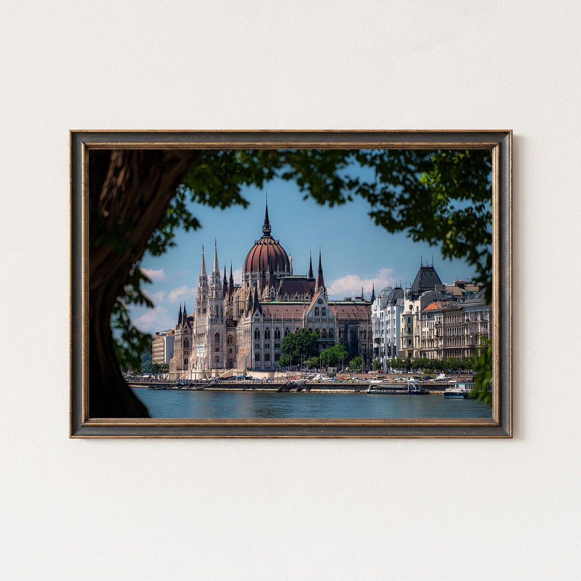 Budapest Parliament Building On The Danube River Landmark Poster