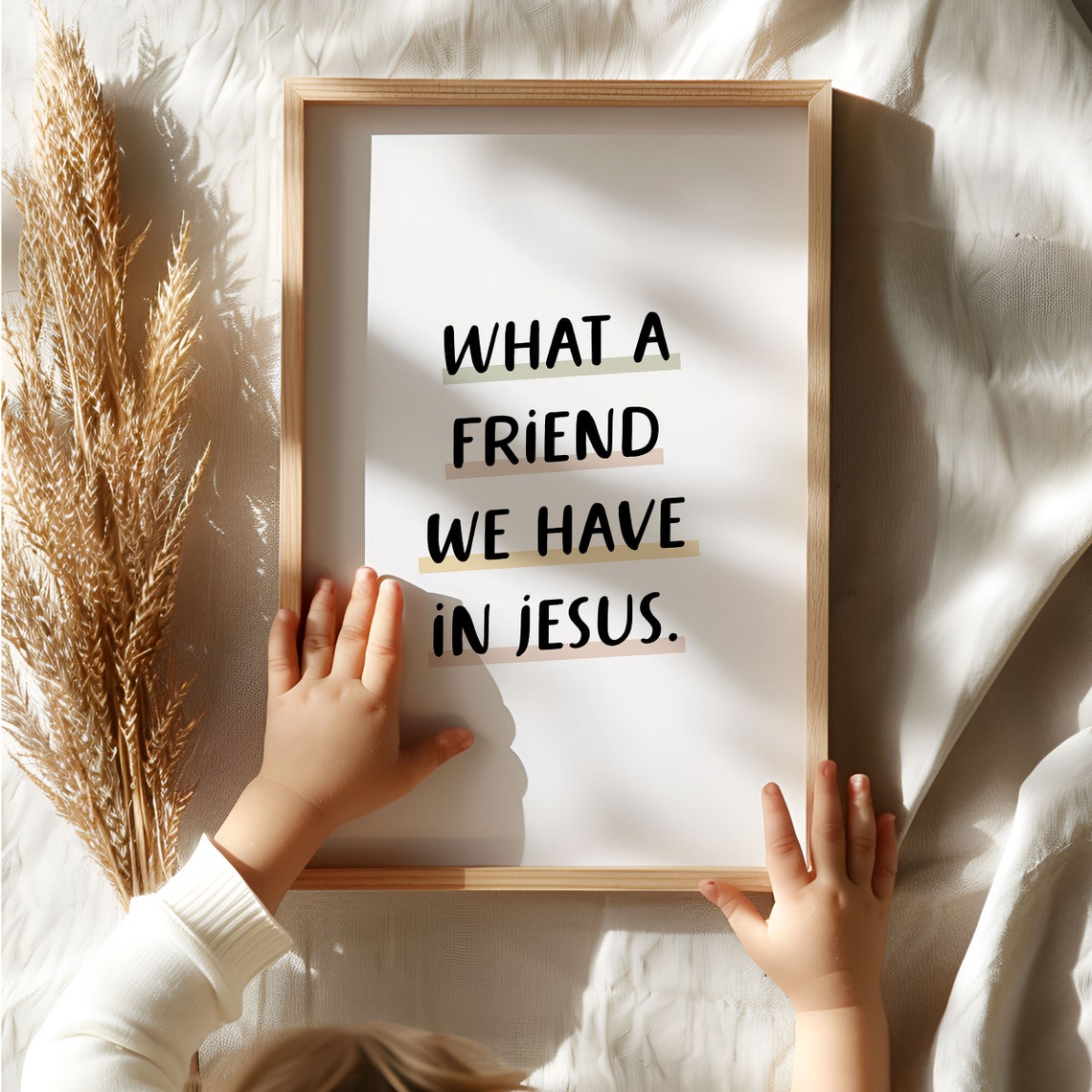 What A Friend We Have In Jesus Print Kids Room Poster Jesus Hymn Wall Art Jesus Loves Me Christian Art For Kids Christian Homeschool - Image 3