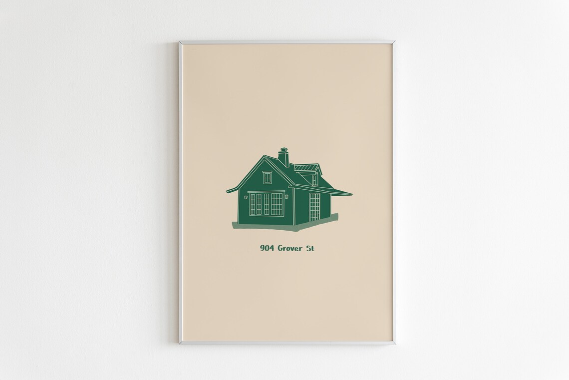 Personalized House Portrait Custom Illustration Art Print - Image 3