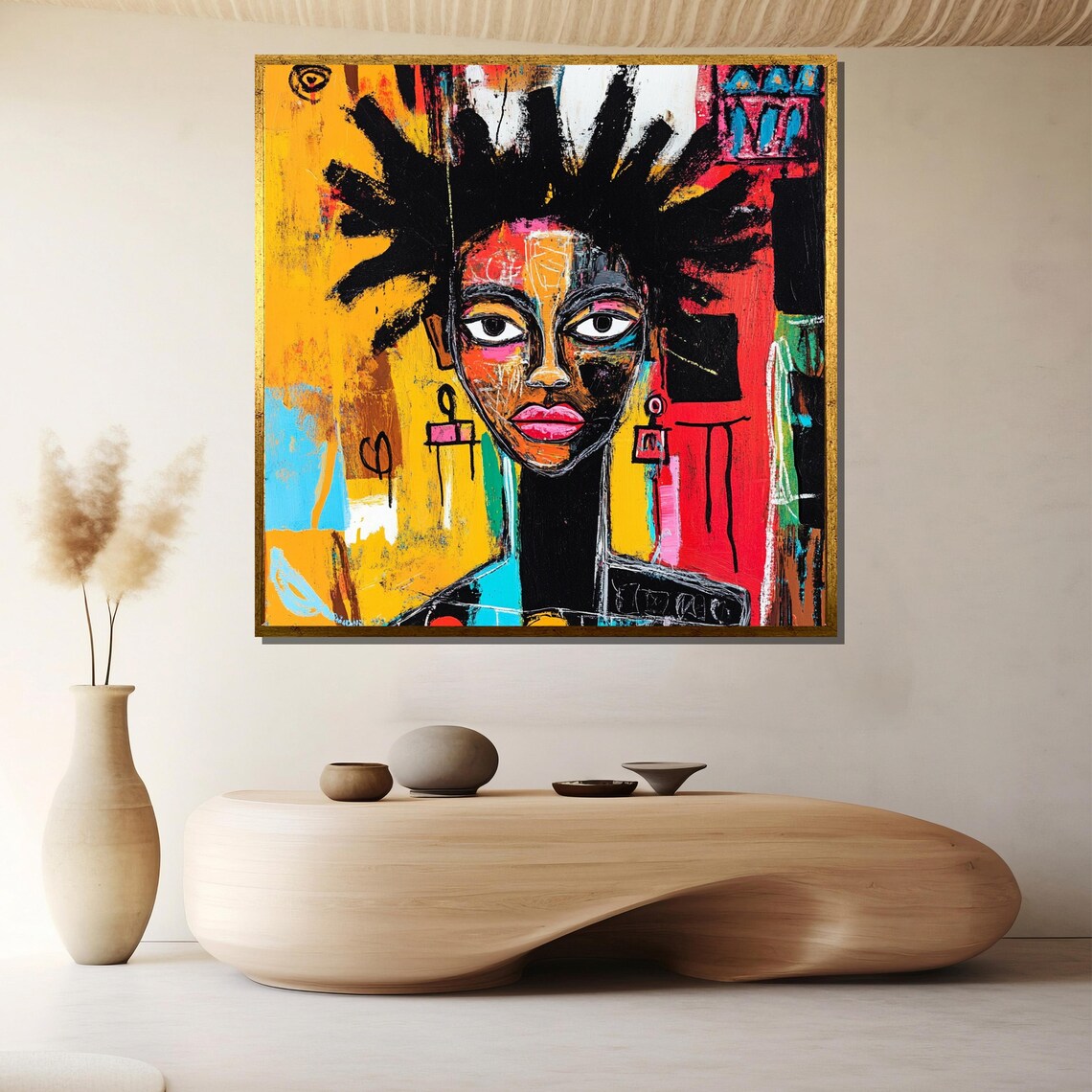 Bold Abstract Woman, Tribal Urban Wall Art