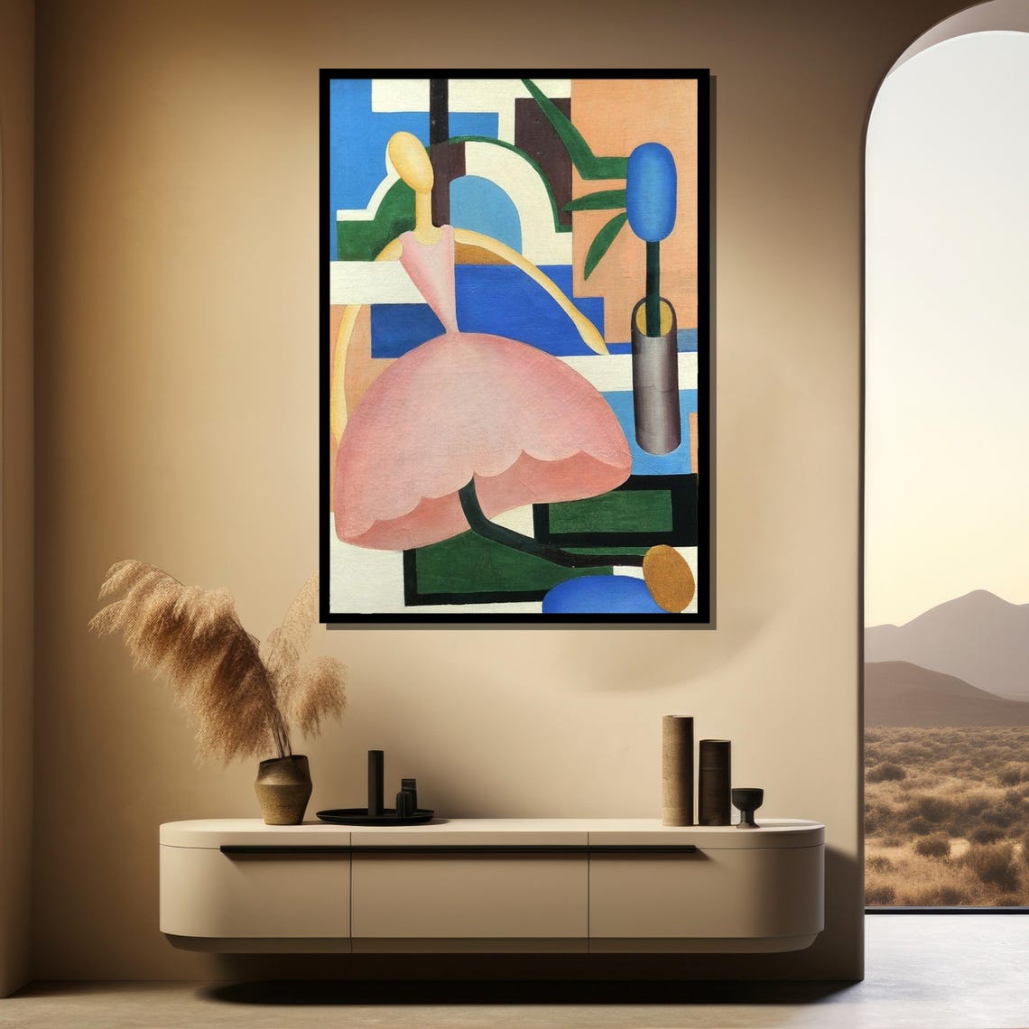 Fernand Leger Dancer in Pink Abstract Geometric Ballet Art Poster - Image 3