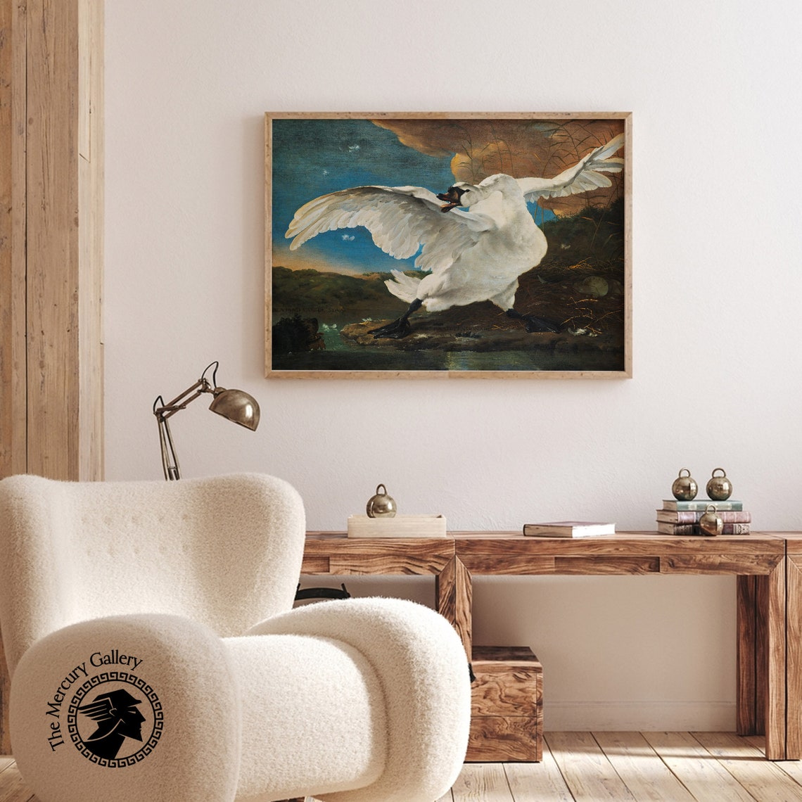 Jan Asselijn The Threatened Swan Defending Nest 1650 Baroque Art Print - Image 3