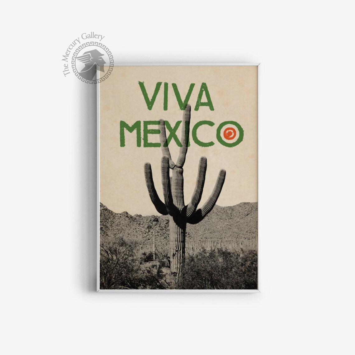 Mexico Travel Poster, Housewarming Gift Cactus - Image 5