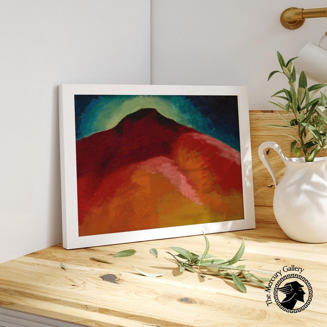 Georgia O'Keeffe No 22 Special Red Peak Abstract Landscape Print - Image 6