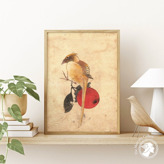 Katsushika Hokusais Bird Hokusai Print Japan Wall Art Ukiyo E Art Japanese Posters Woodblock Print Japanese Decor