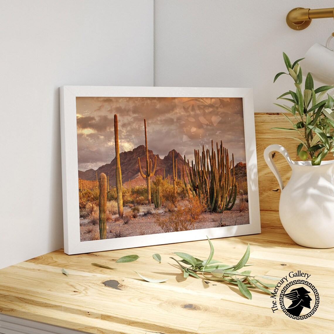 Vintage Desert Landscape Art Print, Southwestern Decor - Image 5