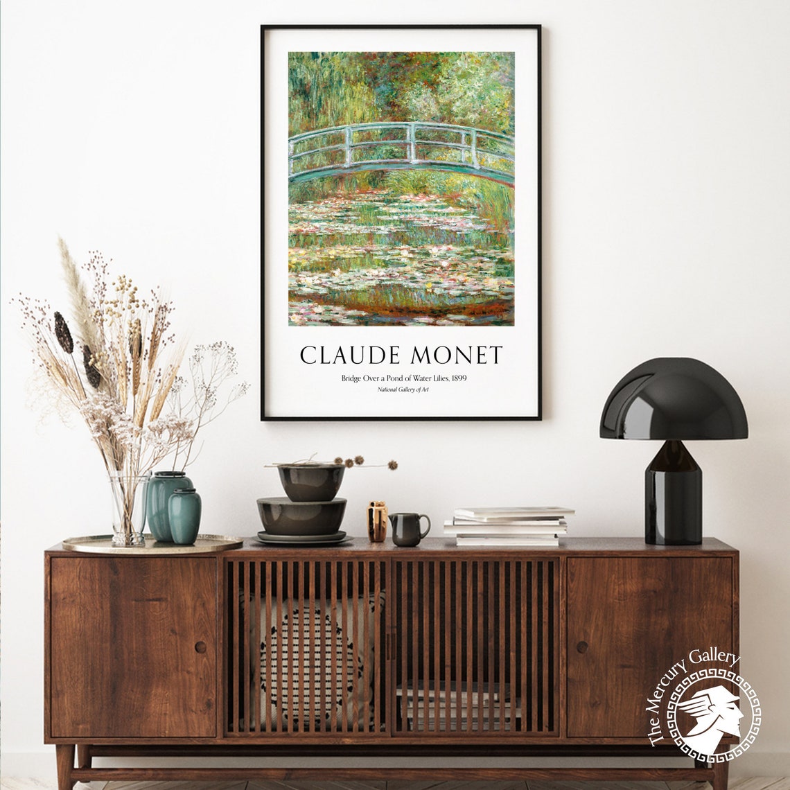 Claude Monet Bridge Over A Pond Of Water Lilies Giverny Garden Poster - Image 4