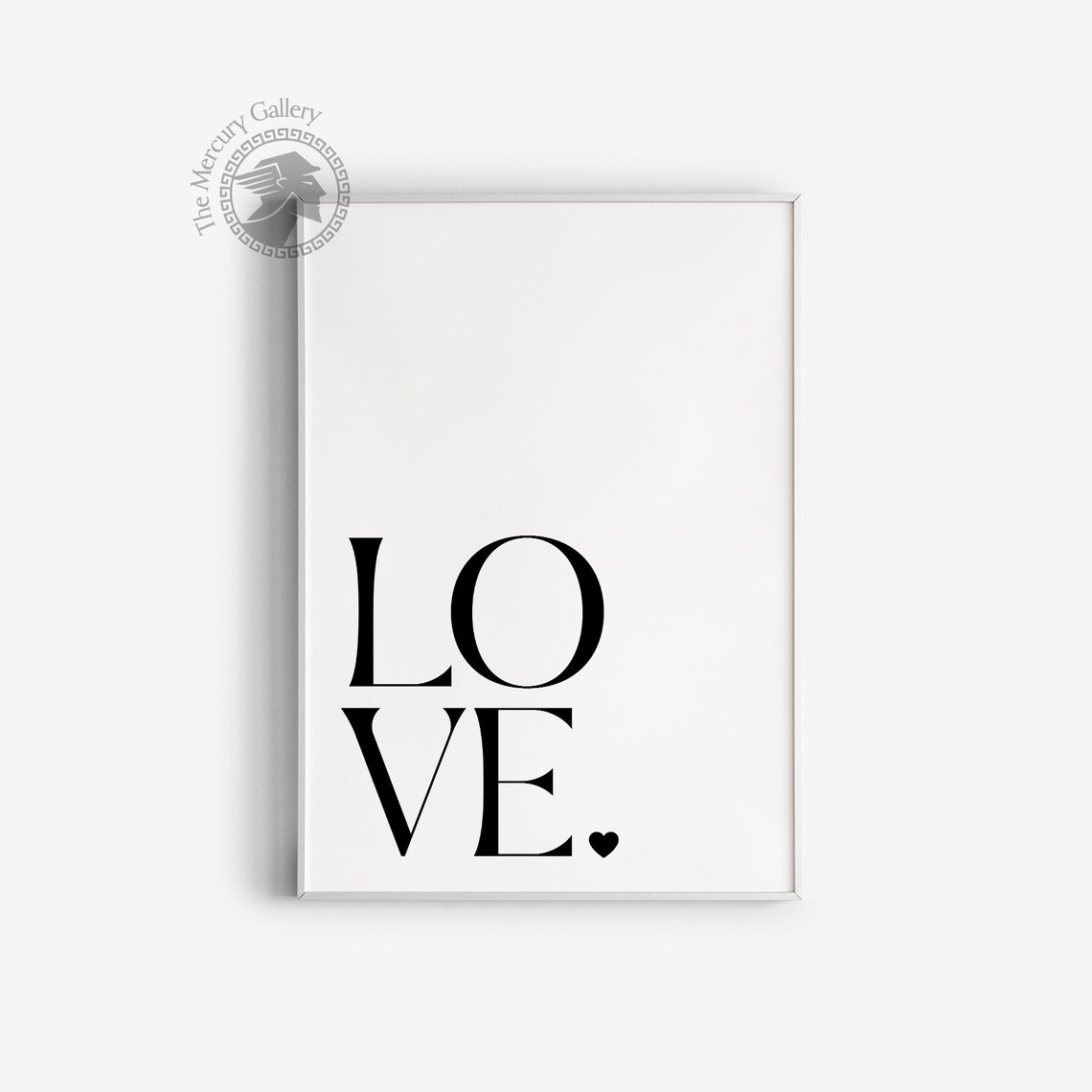 Love Typography Black White Minimalist Serif Quote Bedroom Wall Art Poster - Image 3
