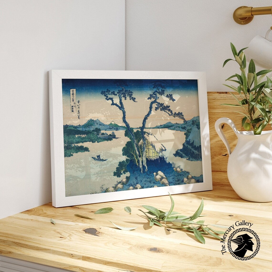 Hokusai Mount Fuji Over Lake Hakone Pines Japanese Woodblock Landscape Poster - Image 3