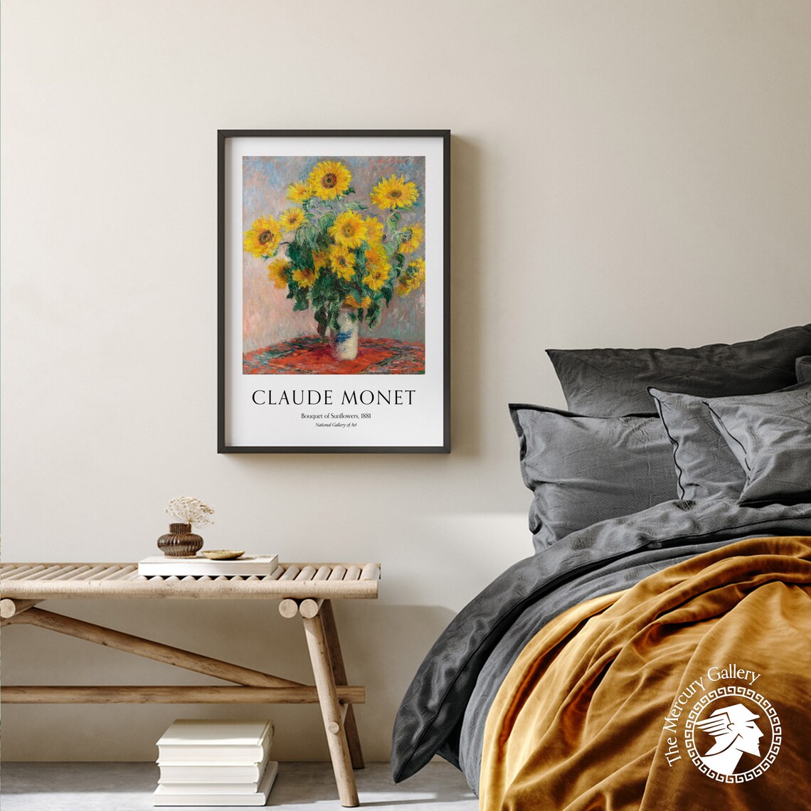 Claude Monet Bouquet Of Sunflowers 1881 Golden Floral Poster - Image 6