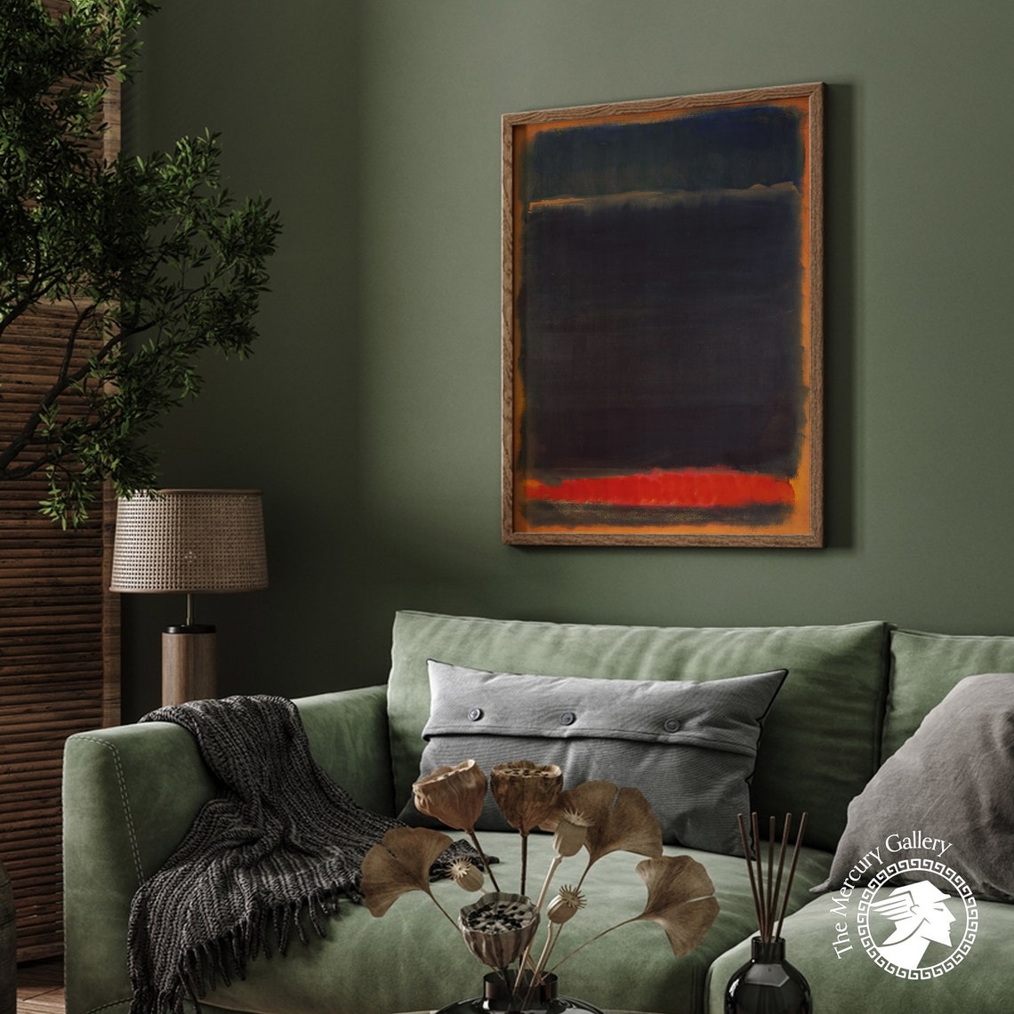 Mark Rothko Dark Black Over Red Band Dramatic Abstract Art Poster - Image 4