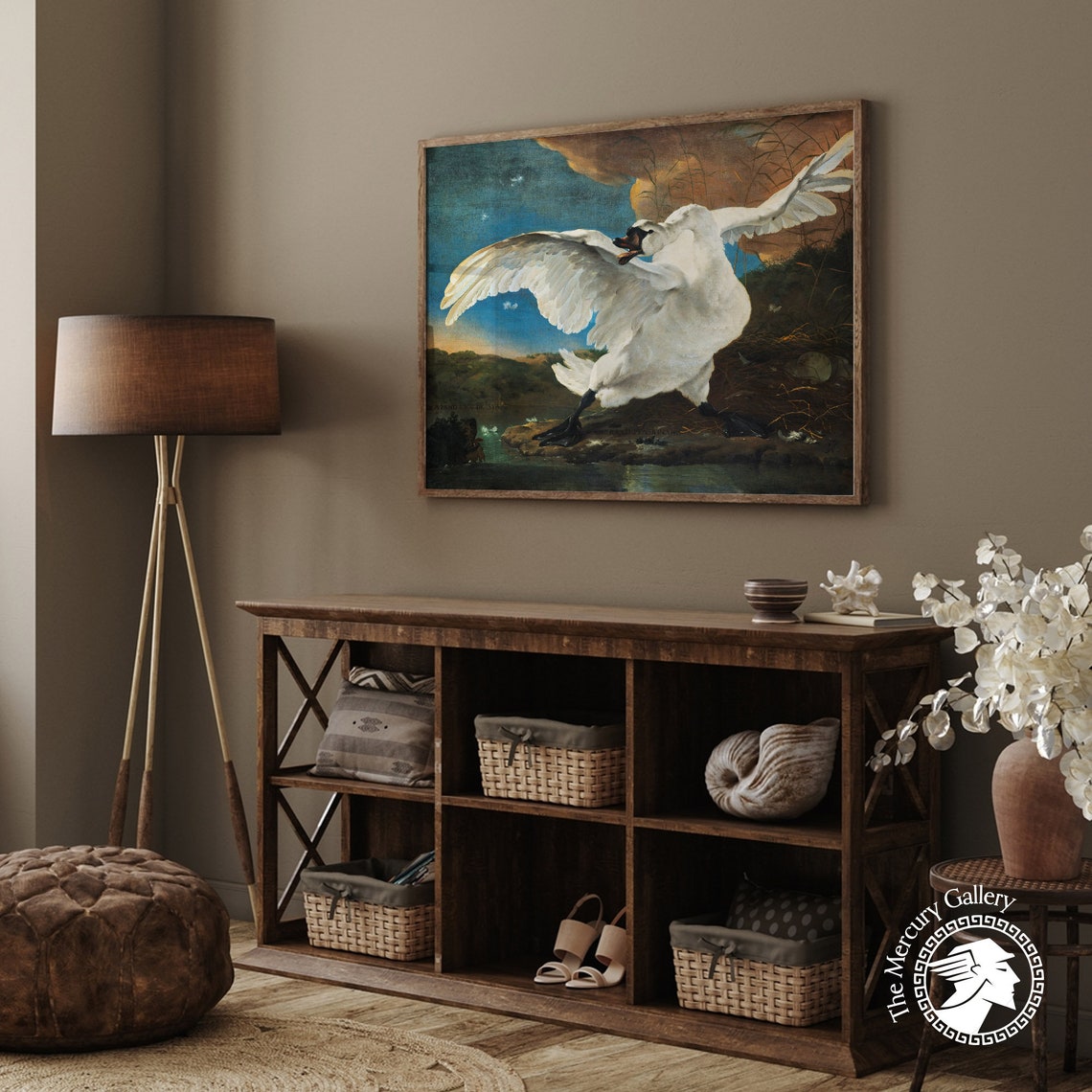 Jan Asselijn The Threatened Swan Defending Nest 1650 Baroque Art Print - Image 2