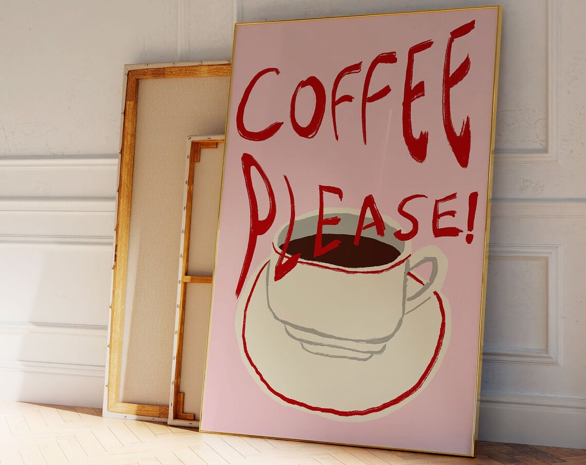 Retro Coffee Poster, Modern Kitchen Art Print - Image 2
