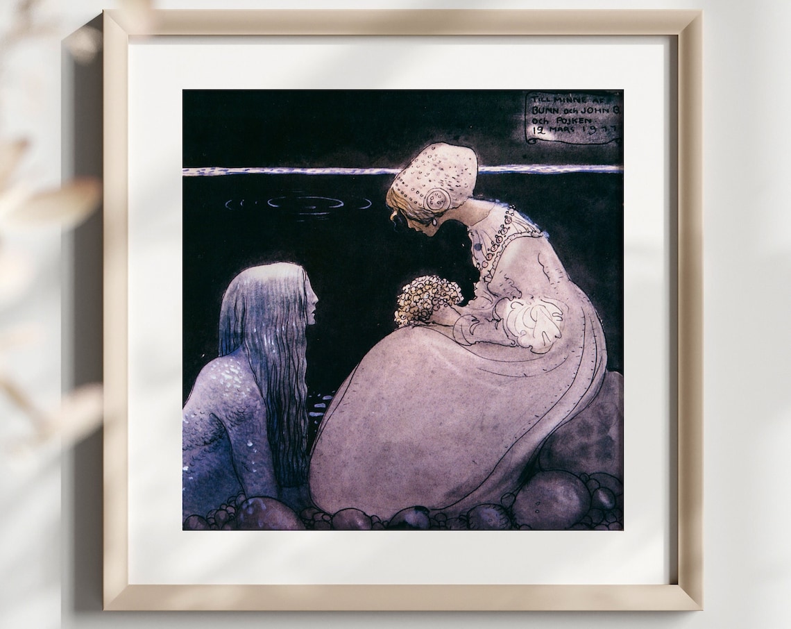 John Bauer Art, Folklore Kids Room Poster Print
