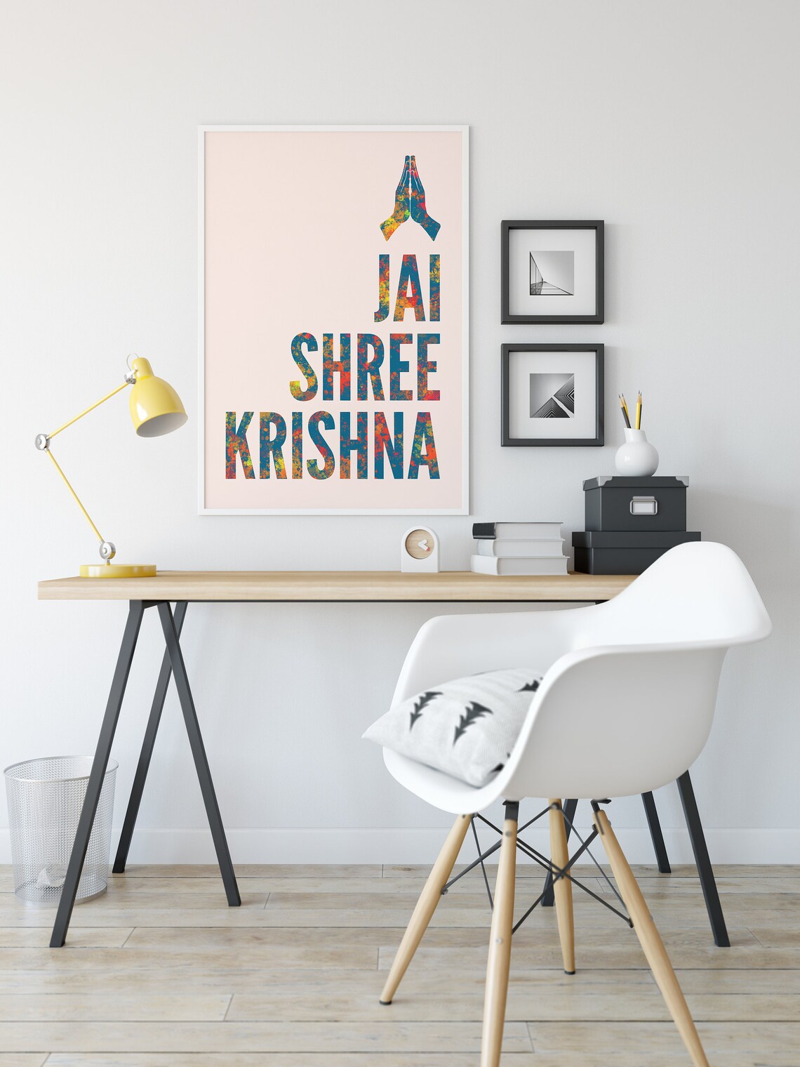 Jai Shree Krishna Indian Desi Poster Print - Image 2