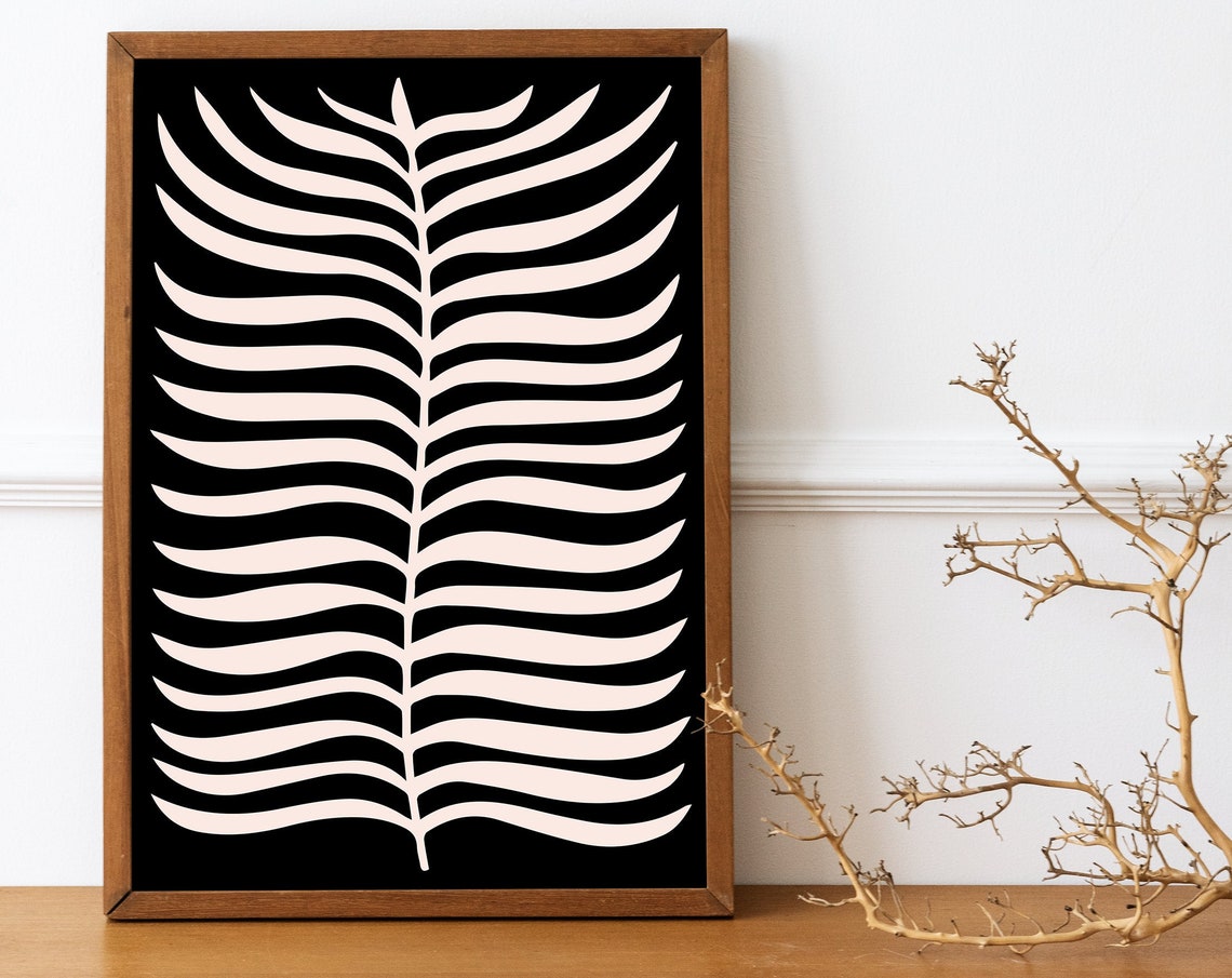 Botanical Print, Modern Neutral Decor Art Print