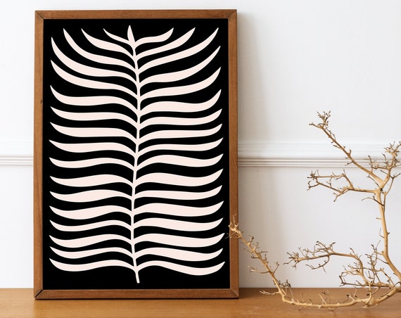 Botanical Print, Modern Neutral Decor Art Print