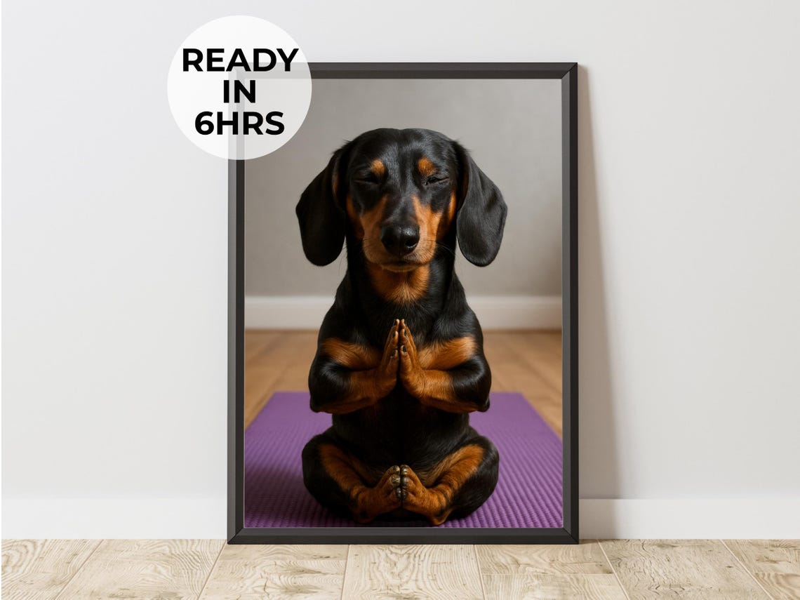 Custom Yoga Pet Portrait Funny Zen Art Meditation Gift