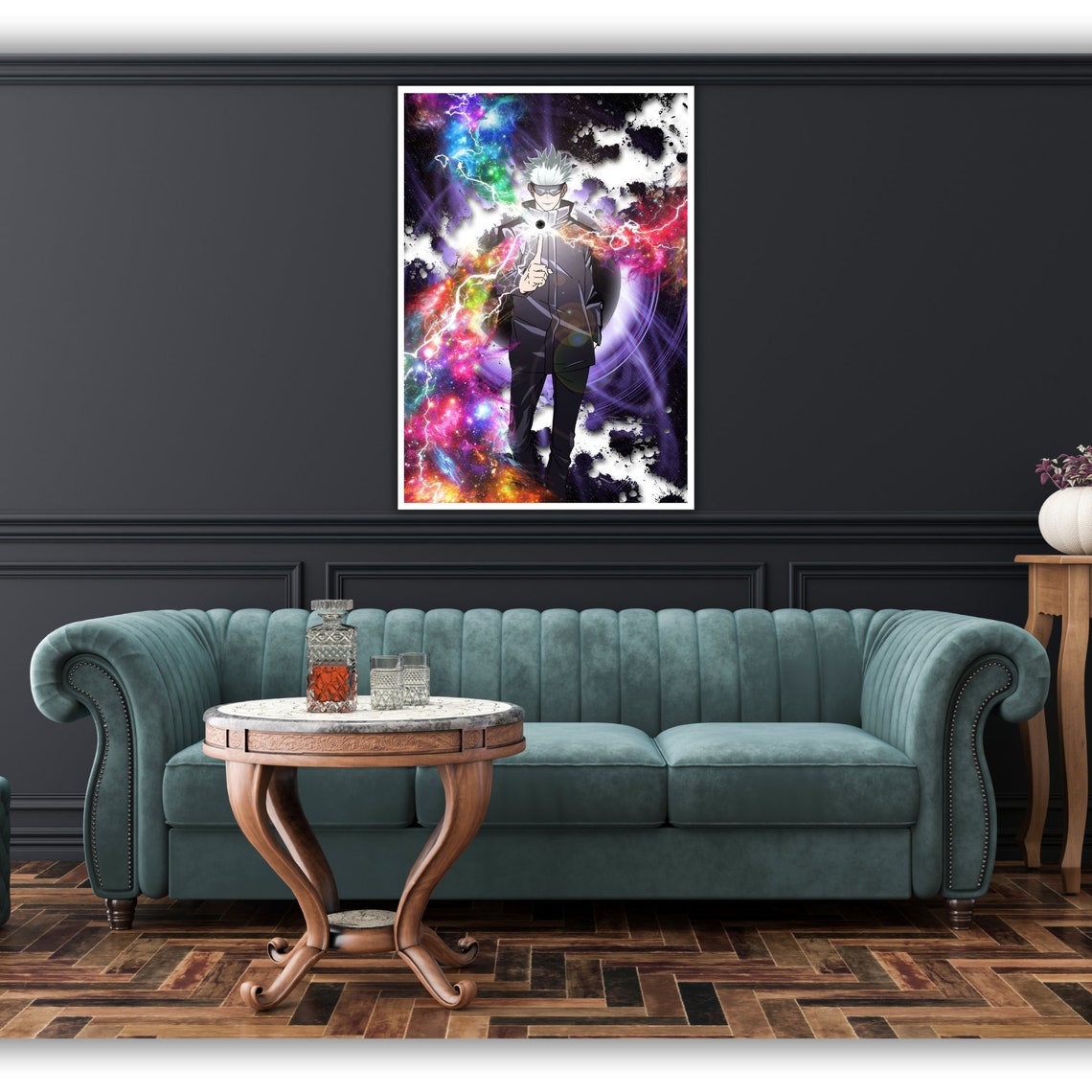 Jujutsu Kaisen Satoru Gojo Anime Print Purple Energy Battle Art - Image 4