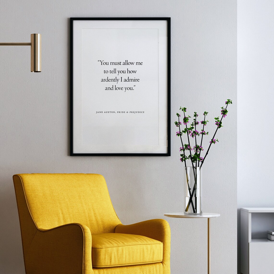 How Ardently I Admire and Love You, Jane Austen Quote Print - Image 3