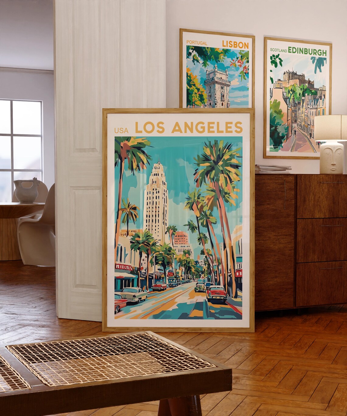 Los Angeles Skyline, California Travel Poster - Image 4
