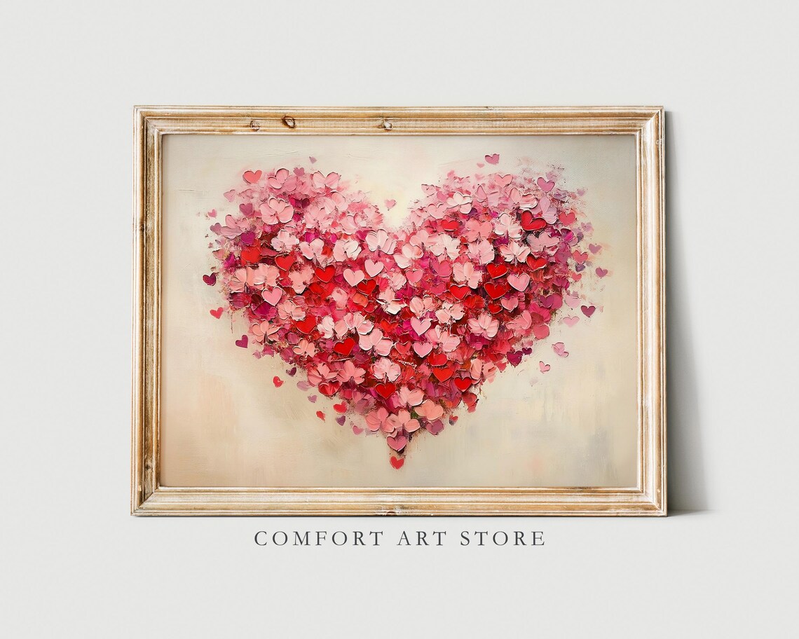 Vintage Valentines Day Heart Wall Art Print - Image 6