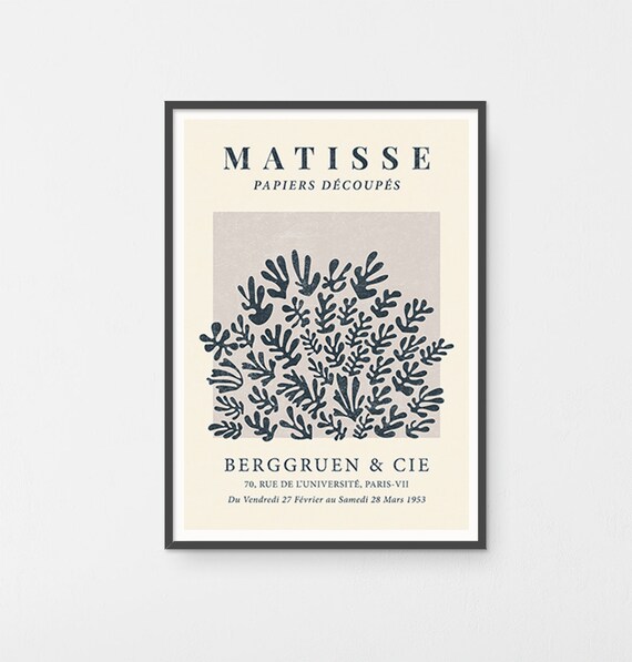 Matisse Papiers Decoupes Exhibition Botanical Cut Paper Poster