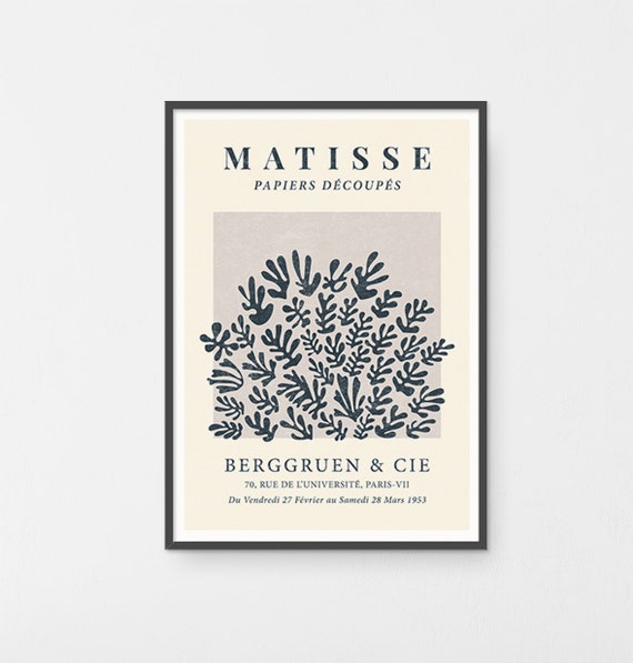 Matisse Print Henri Matisse Boho Museum Exhibition Poster Neutral Tone Art Minimalist Bedroom Gallery Wall Art Modern Home Decor