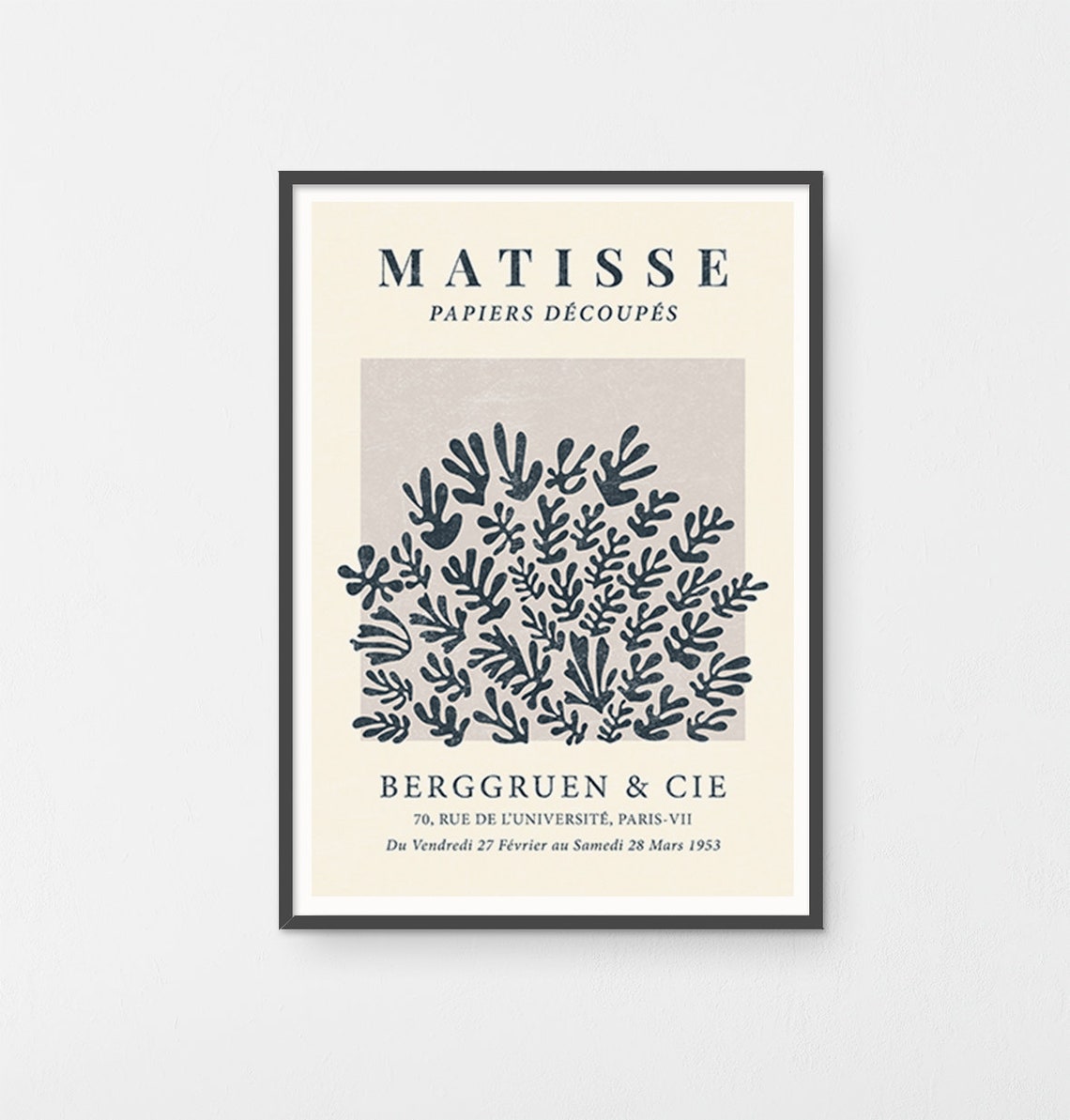Matisse Papiers Decoupes Exhibition Botanical Cut Paper Poster