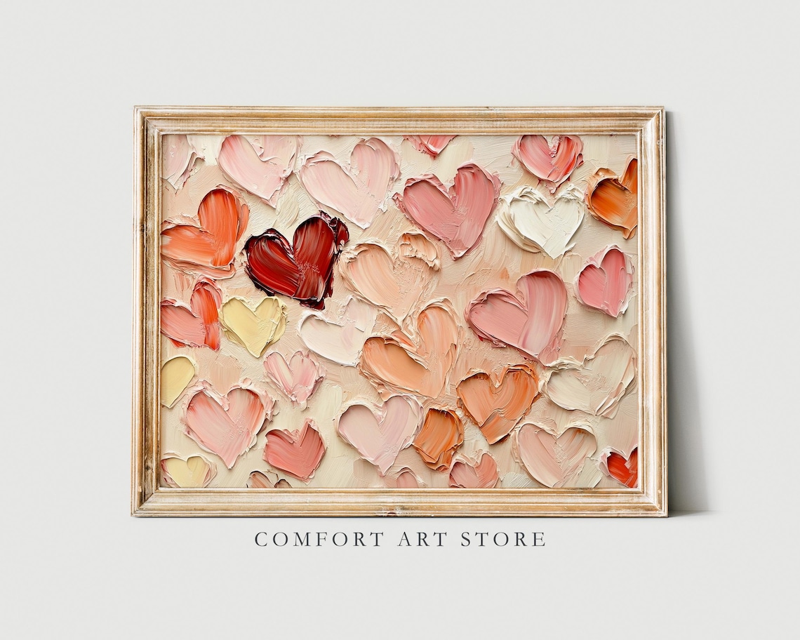 Antique Vintage Valentines Heart Wall Art Print - Image 6