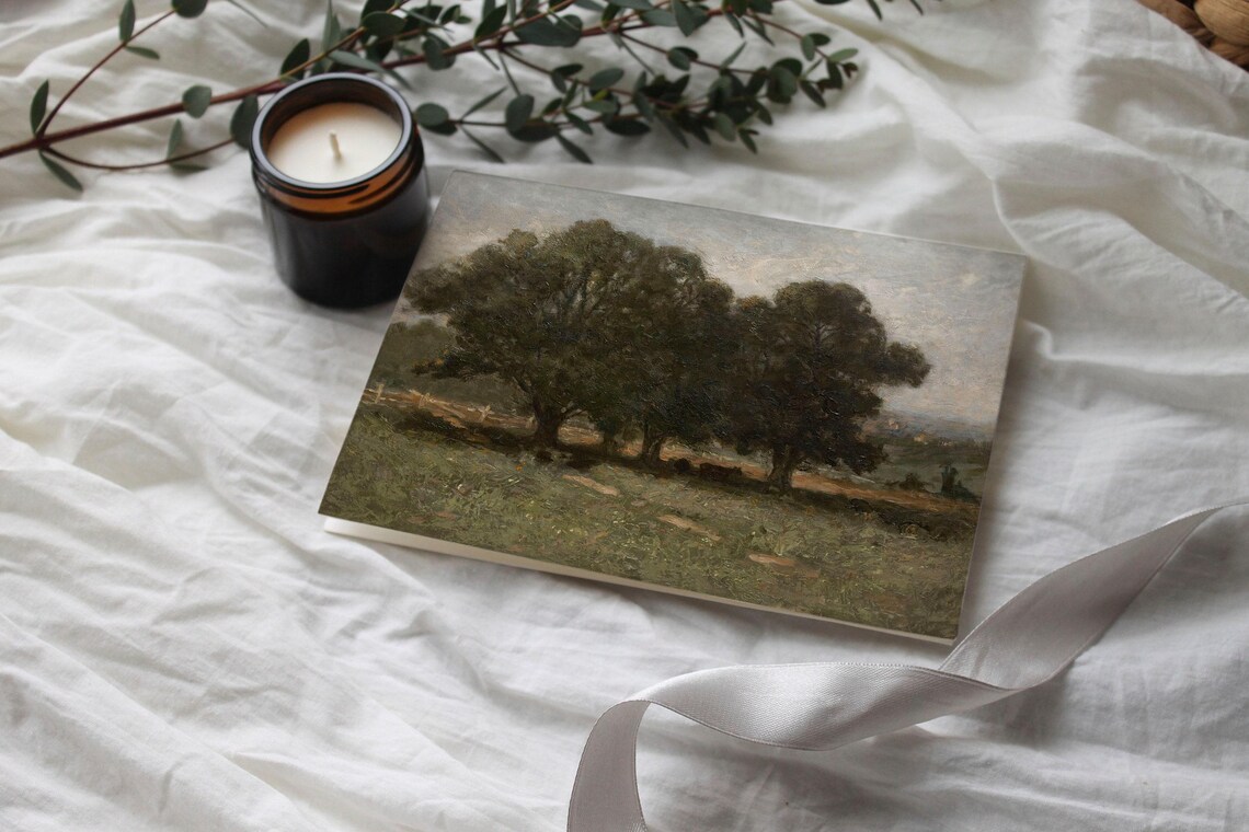 Spring Country Landscape, Vintage Farmhouse Tree Art Print - Image 3