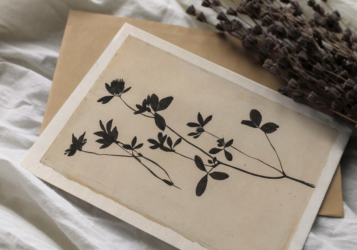 Floral Silhouette Botanical Print, Vintage Farmhouse - Image 3