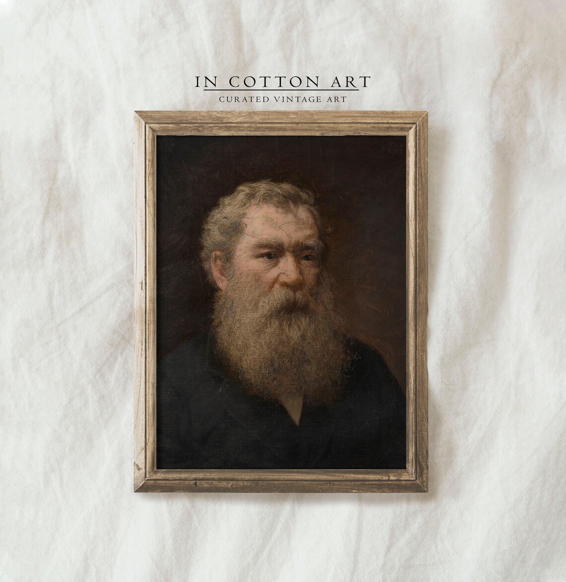 Classic Portrait of a Man, Vintage European Art Print - Image 4