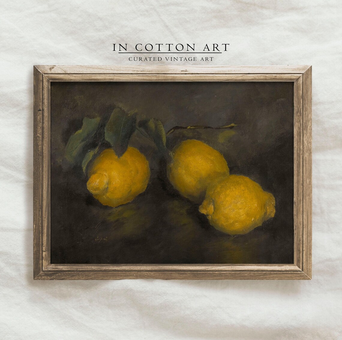 Vintage Kitchen Still Life, Moody Lemon Art Print - Image 4