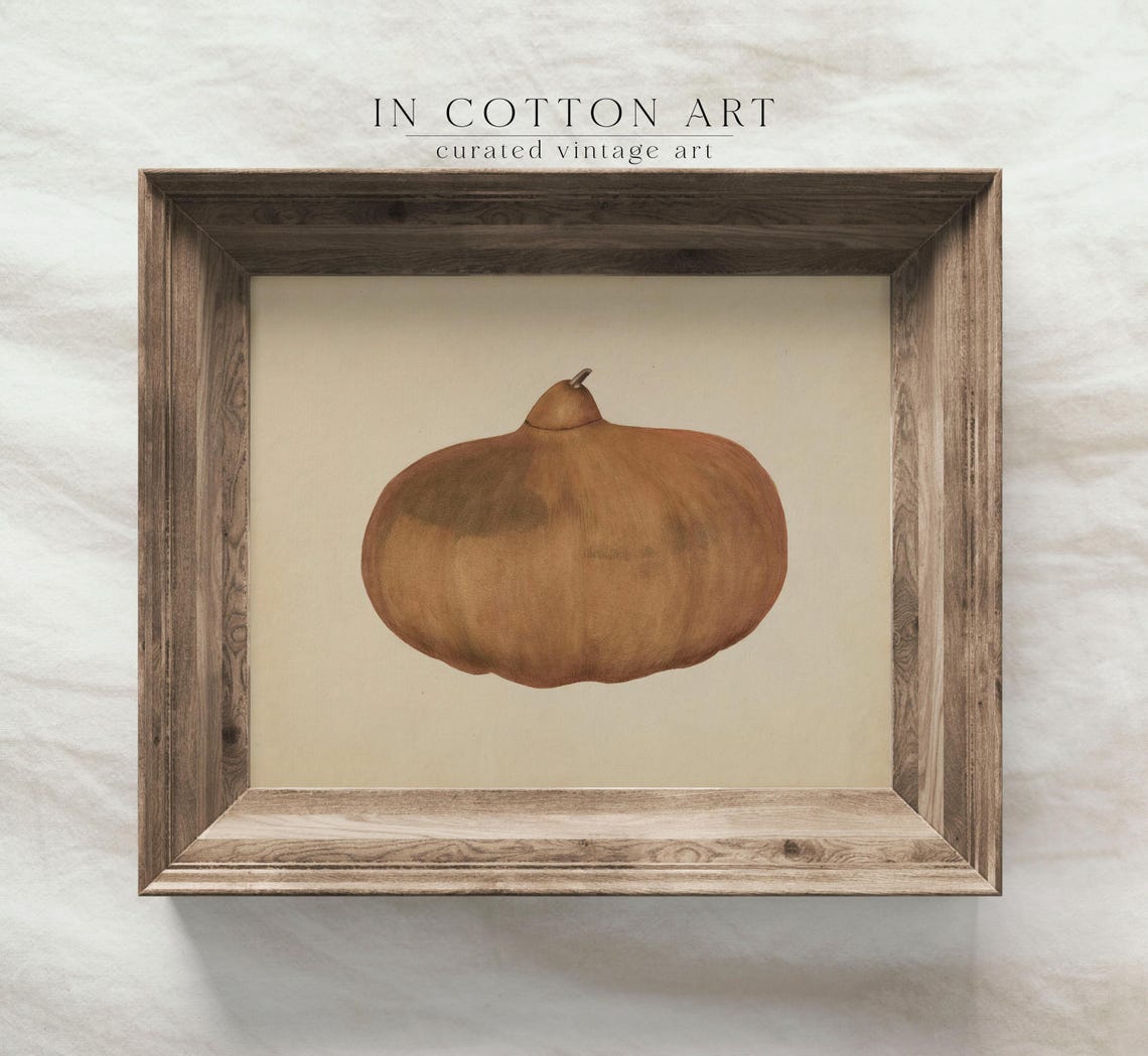 Vintage Autumn Pumpkin Botanical Squash Study Fall Harvest Art Poster - Image 4