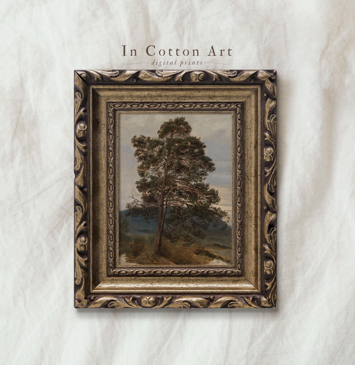 Vintage Pine Tree Art Print, Rustic Botanical Landscape - Image 4