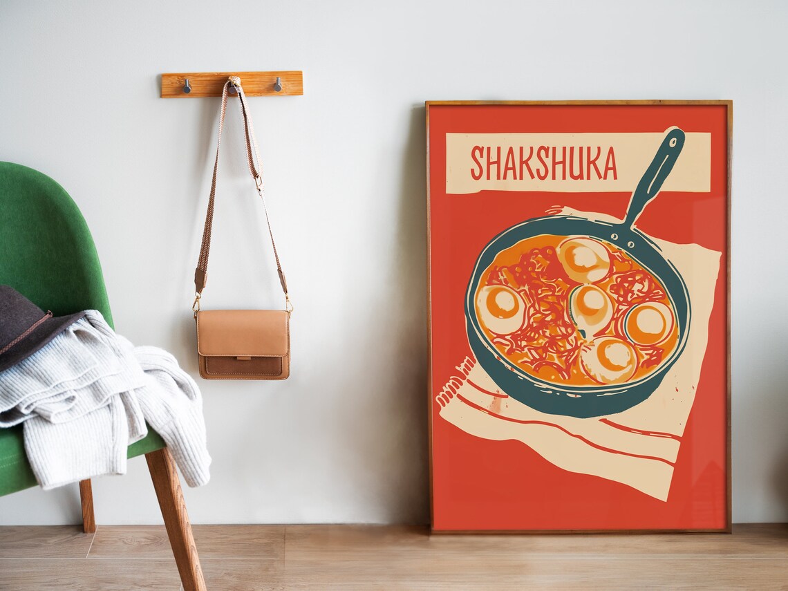 Shakshuka Retro Kitchen Art Print, Israeli Food - Image 5