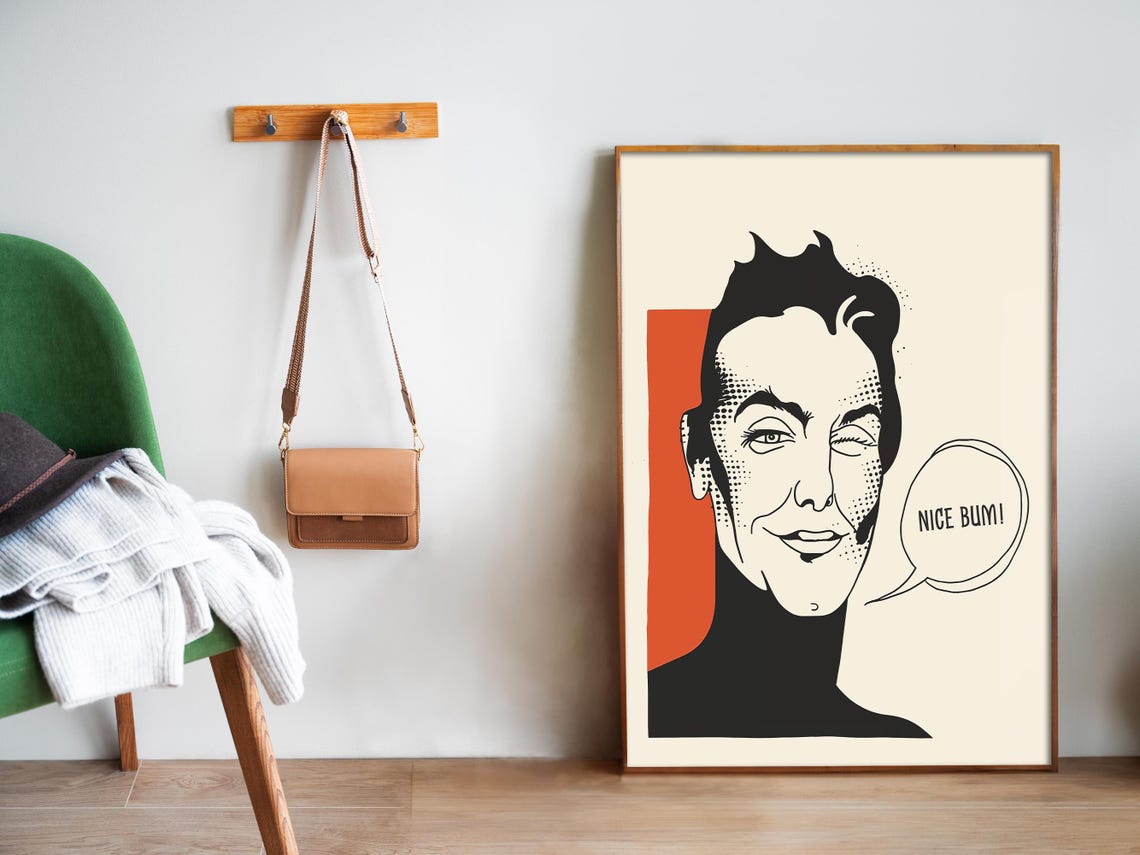 Nice Bum Winking Pop Art Man Cheeky Bathroom Humor Retro Poster - Image 5