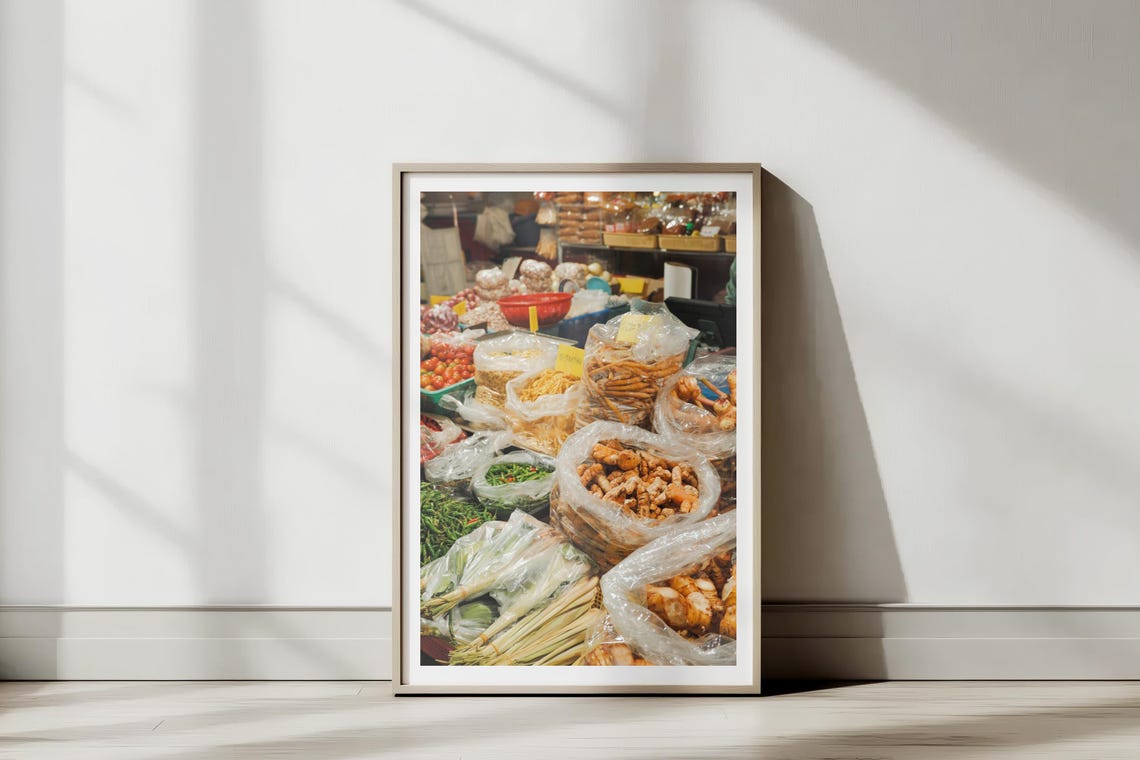 Street Market Food Chiang Mai Thailand Photography Wall Art Gift Bangkok Travel New Home Decor