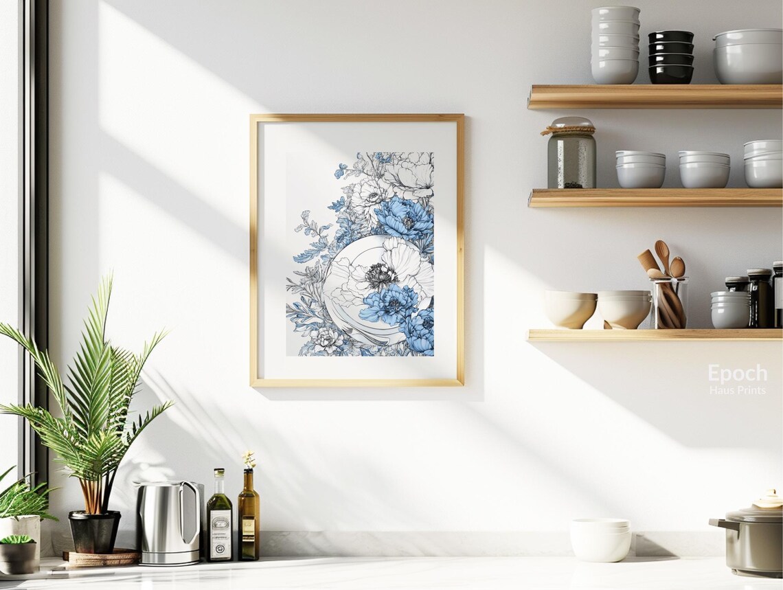 Chinoiserie Botanic Vintage Floral Art Print - Image 2