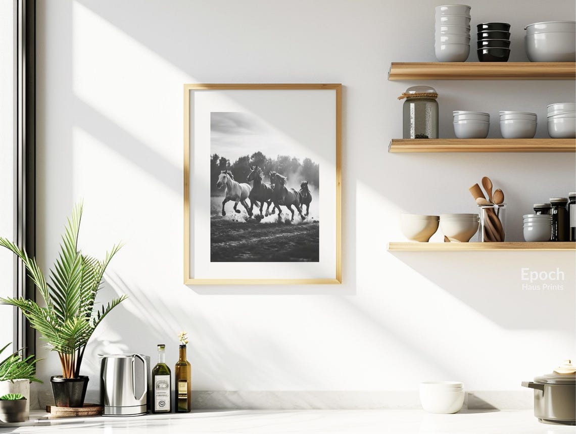 Wild Horses Running Photo Print, Wildlife Poster - Image 2