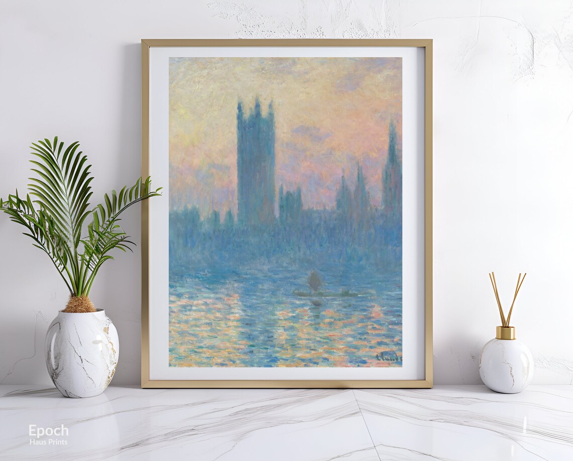 Claude Monet's Houses Of Parliament, Impressionist Art Print