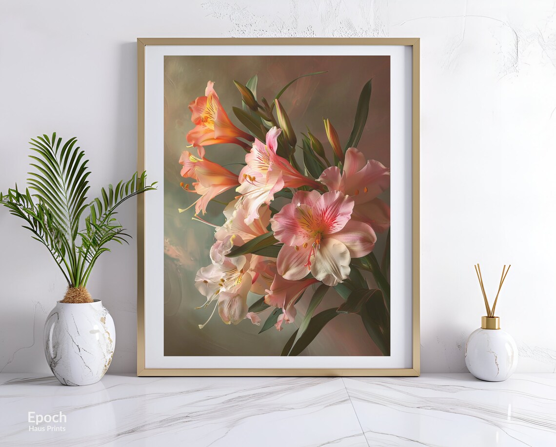 Lilac Flower Bouquet Floral Wall Art Print